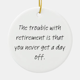 Retirement christmas ceramic tree decoration