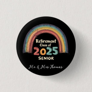 Retirement Class of 2025 Senior Milestone Moment 3 Cm Round Badge
