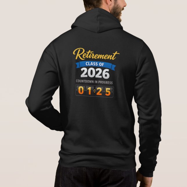 Retirement Class of 2026 Countdown - Teacher Gift Hoodie (Back)
