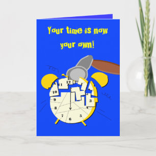retirement clock, card