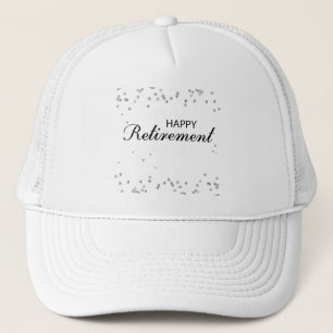 Retirement Congratulations Black with Silver Spark Trucker Hat