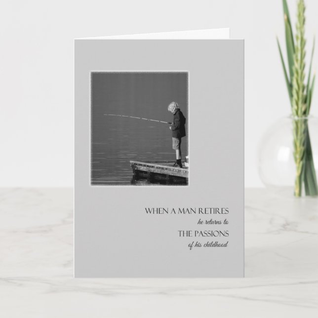 Retirement Congratulations Card / Fishing (Front)