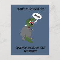 Retirement Congratulations Dinosaur Personalise