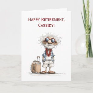 Retirement Congratulations, Retiree Travelling Man Card