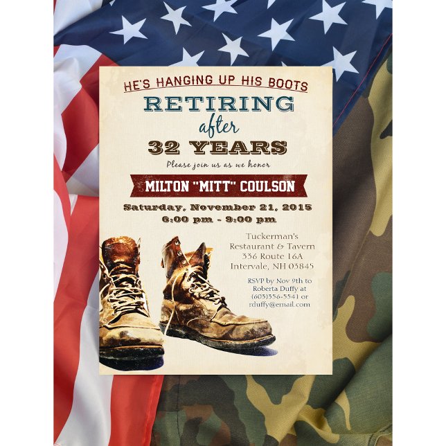 Retirement Construction Military Invitation (Creator Uploaded)