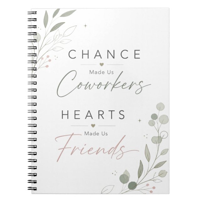 Retirement Coworker Friendship Appreciation Gift Notebook (Front)