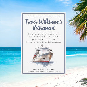 Retirement Cruise Party / Bon Voyage Vacation  Invitation