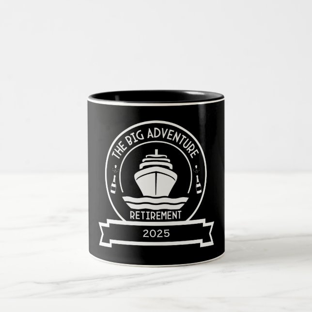 RETIREMENT CRUISE Two-Tone COFFEE MUG (Center)