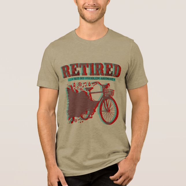 Retirement Cycling Bicycle Gift Design Tri-Blend Shirt (Front)