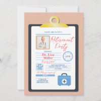 Retirement Doctor Prescription Pad Form Party Lady