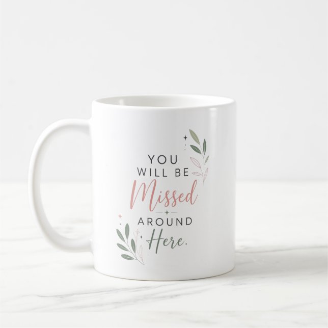 Retirement Farewell Gift for Coworker Coffee Mug (Left)