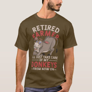 Retirement Farming Funny Retired Farmer Farm Anima T-Shirt