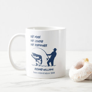 Retirement Fishing the Rodfather Big Fish Gift Coffee Mug
