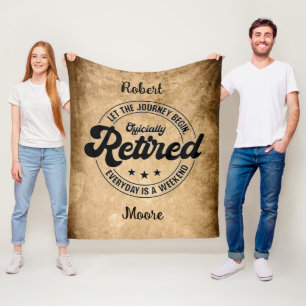 Retirement fleece blanket