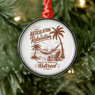 Retirement Form Articulation to Relaxation 2026 Metal Tree Decoration
