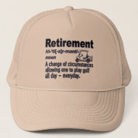 Retirement funny definition for golfing fan 