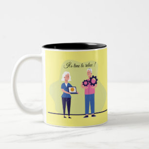  Retirement Gift for Coworker  Two-Tone Coffee Mug