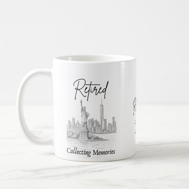 Retirement Gift for Travelers Coffee Mug (Left)