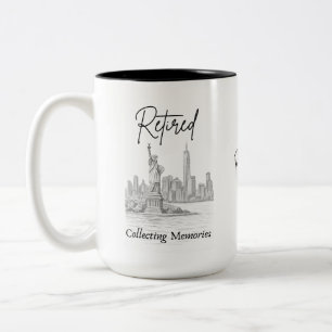 Retirement Gift for Travelers Two-Tone Coffee Mug