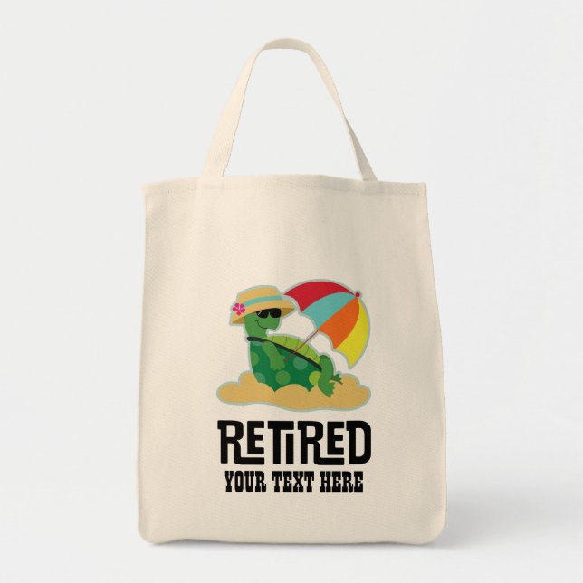 Retirement Gift Personalised Retired Tote Bag (Front)