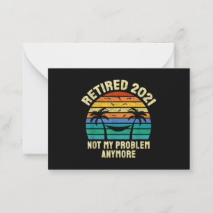 Retirement Gifts Vintage Retired 2021 Card