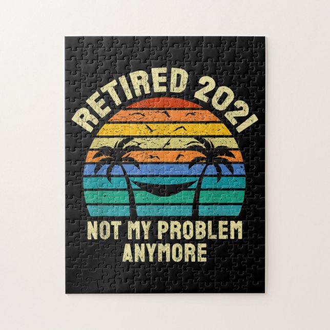 Retirement Gifts Vintage Retired 2021 Jigsaw Puzzle (Vertical)