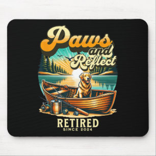Retirement Golden Retriever Paws And Reflect Fishi Mouse Pad
