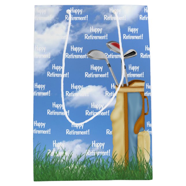 Retirement golf bag in grass (Front)