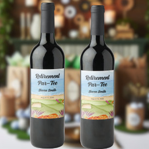 Retirement Golf Course by the Beach  Wine Label