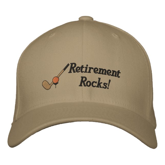 Retirement Golf Embroidered Hat (Front)