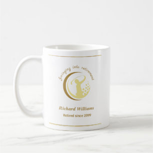 Retirement Golf Party Classic Green Golden Player  Coffee Mug