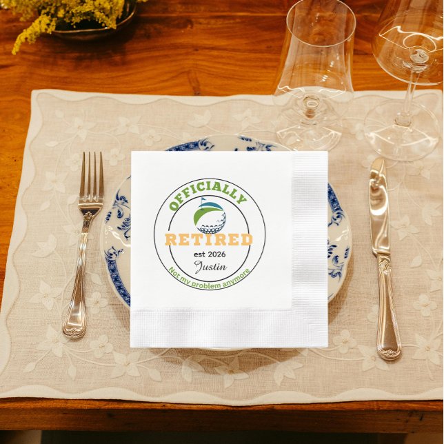 Retirement golf party decoration  napkin (Creator Uploaded)