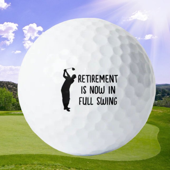 Retirement Golfer Birthday retired happy retiree Golf Balls (Creator Uploaded)