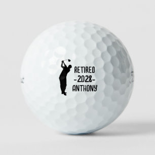 Retirement Golfer Birthday retired happy retiree Golf Balls