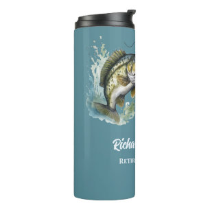 Retirement Gone Fishing Big Fish Retired Fisherman Thermal Tumbler