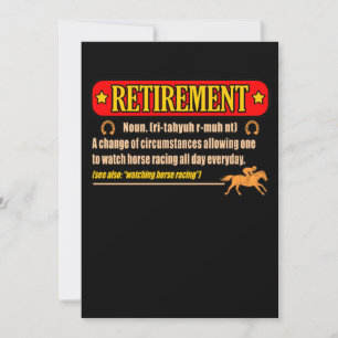 Retirement Horse Racing Barrel Racer Horses Race G Thank You Card