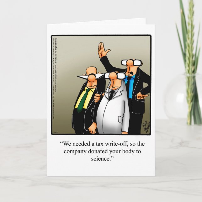 Retirement Humour Greeting Card "Spectickles" (Front)