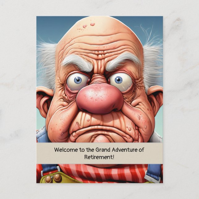 Retirement humour milestone Birthday Postcard (Front)