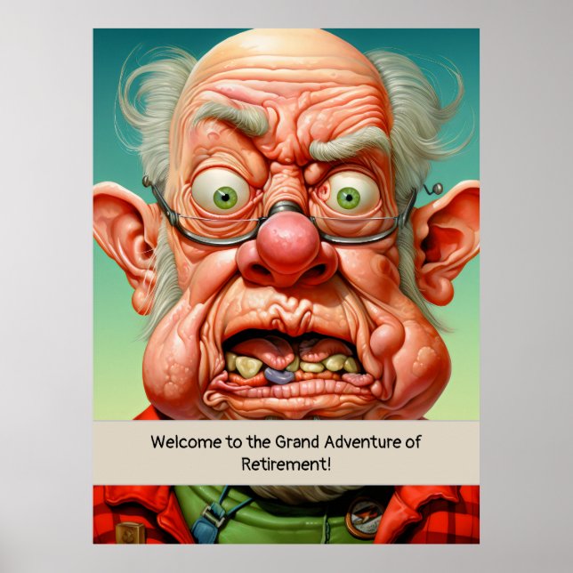 Retirement humour milestone Birthday Poster (Front)