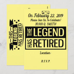 Retirement invitation Customisable