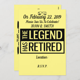 Retirement invitation Customisable