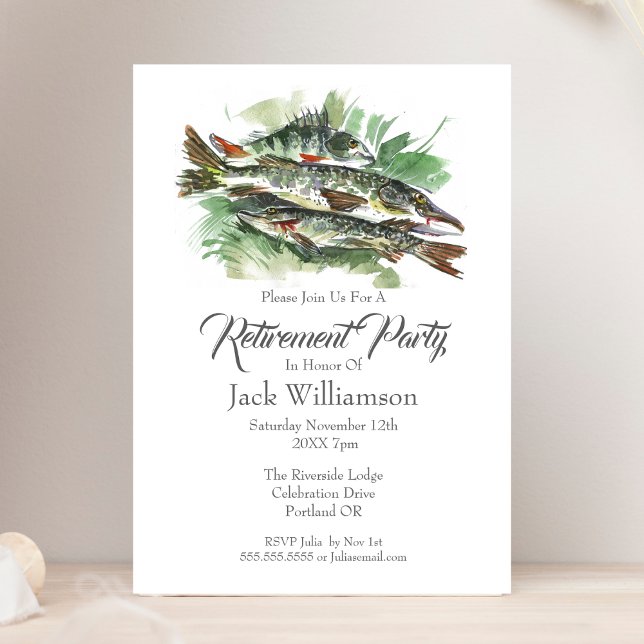 Retirement Invitation Retired Party | Fishing (Creator Uploaded)