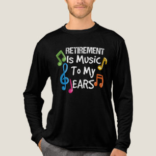 Retirement Is Music Colourful Musical Notes Gag Tri-Blend Shirt