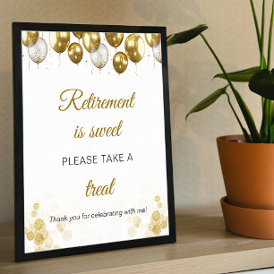 Retirement Is Sweet Retirement Party Favour Sign