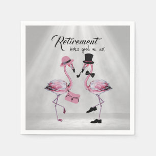Retirement looks good on us! Chic Classy Flamingo Napkin