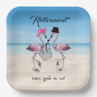 Retirement looks good on us! Flamingo on Beach