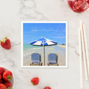 Retirement Looks Good On Us! Sanibel Island Beach Napkin