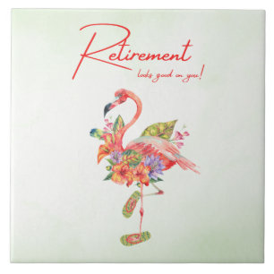 Retirement looks good on you! Tropical Flamingo Tile