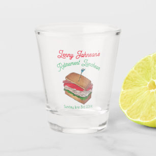 Retirement Luncheon Lunch Turkey Club Sandwich Shot Glass