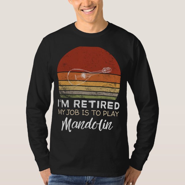 Retirement Mandolin Tee: Strum & Smile! T-Shirt (Front)